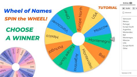 wheel of names with shuffle.
